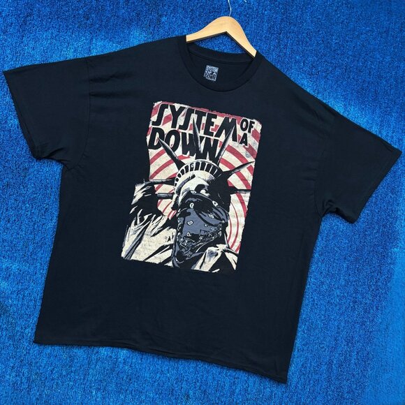 System of a Down Lady Liberty Protesting NuMetal Band Tee 2X - Picture 3 of 4